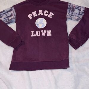 SO Peace Love Sweatshirt - Purple and Blue